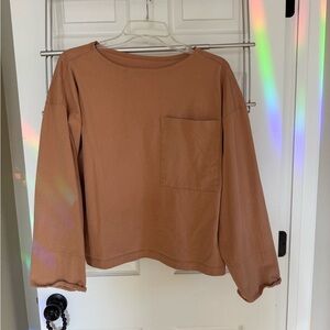 Everlane Women's Long Sleeve Tee - Brown